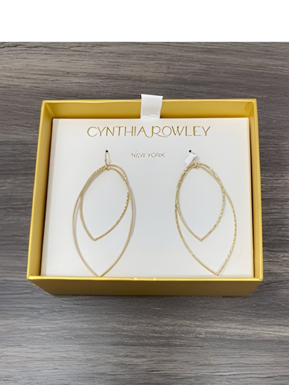 Cynthia Rowley NEW YORK Gold Color Petal Shaped Earrings